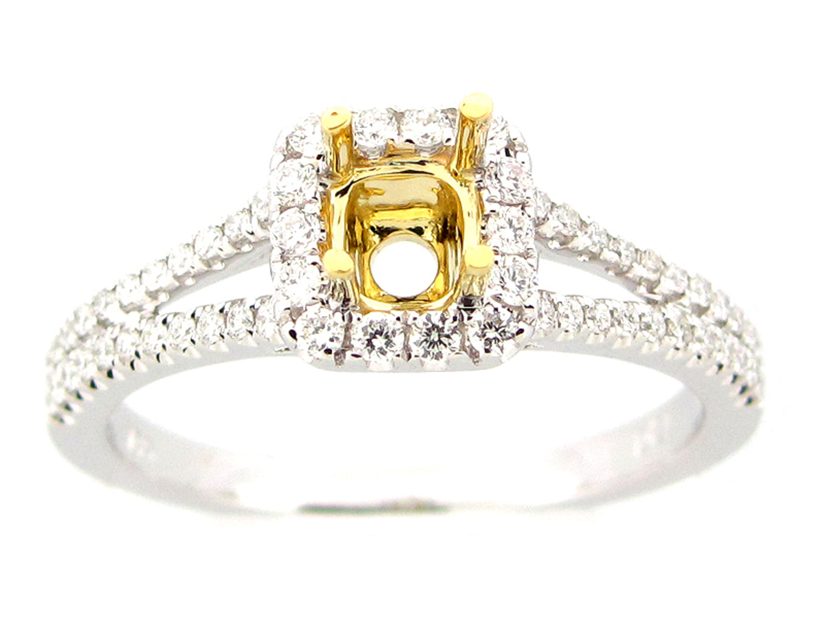 DIAMOND SEMI MOUNT, 18KT (N)