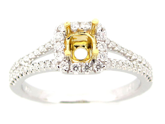 DIAMOND SEMI MOUNT, 18KT (N)