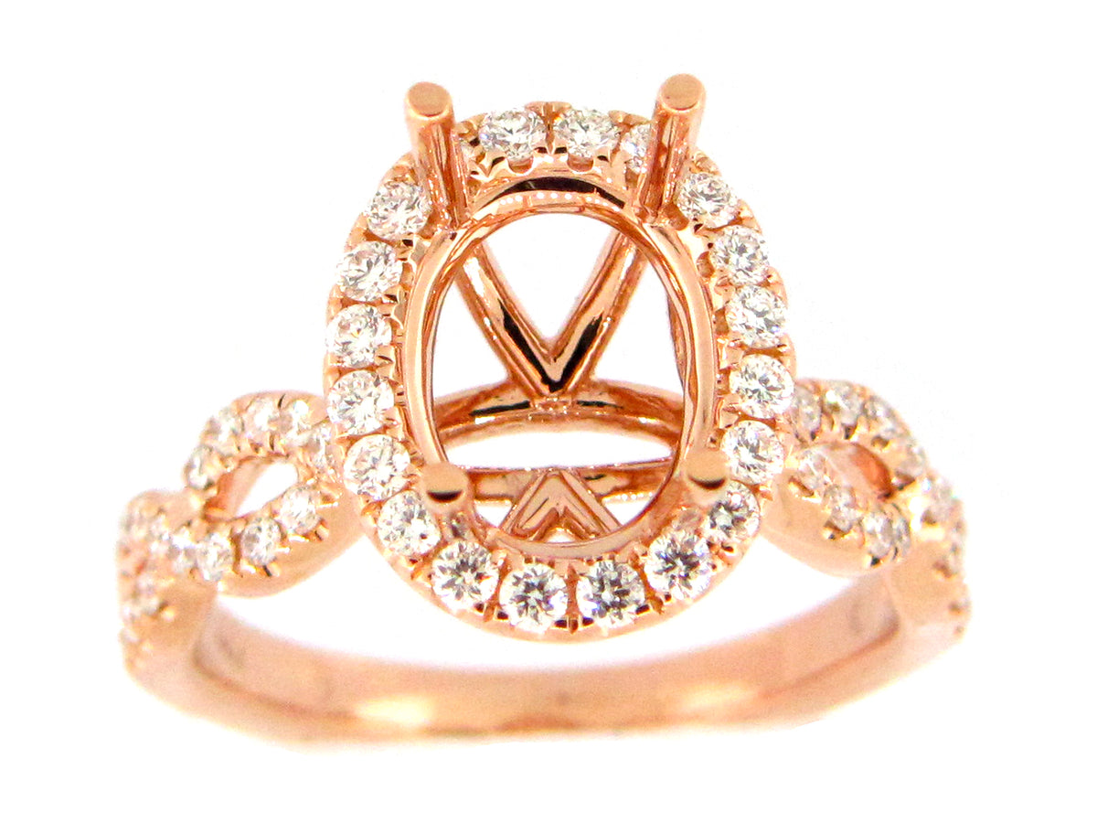 Diamond Semi Mount, 18kr (N)