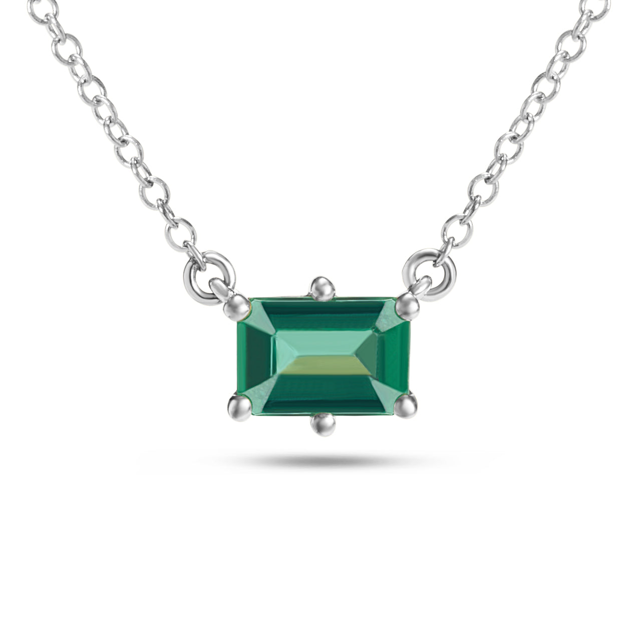 Emerald East-West Essential Necklace