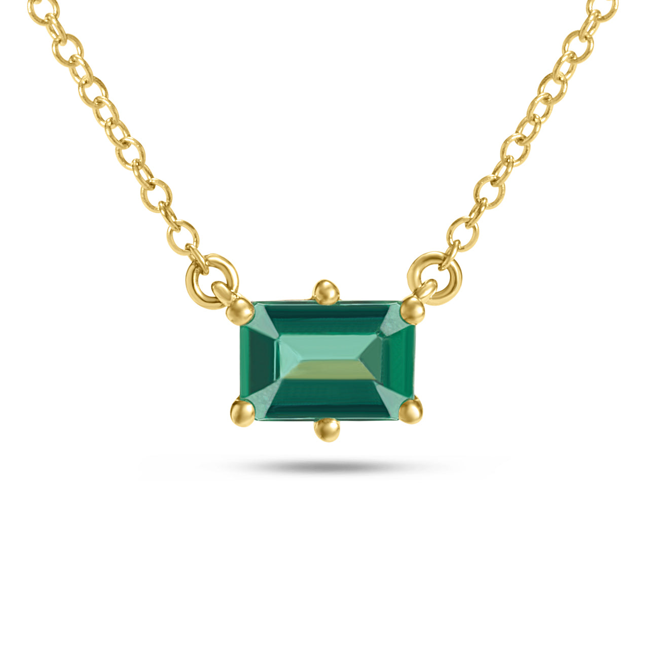 Emerald East-West Essential Necklace