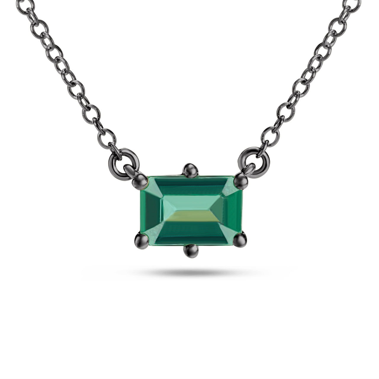Emerald East-West Essential Necklace