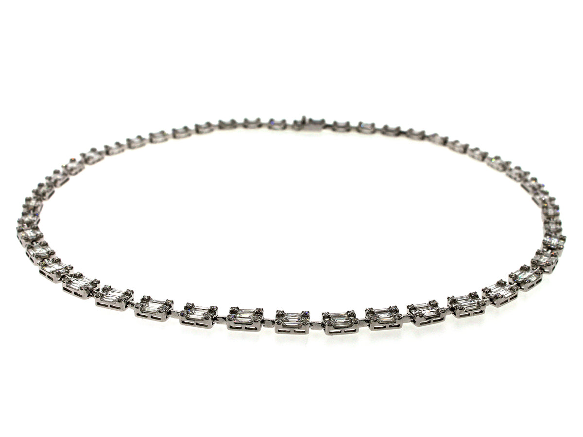 DIAMOND NECKLACE, 18KW (N)
