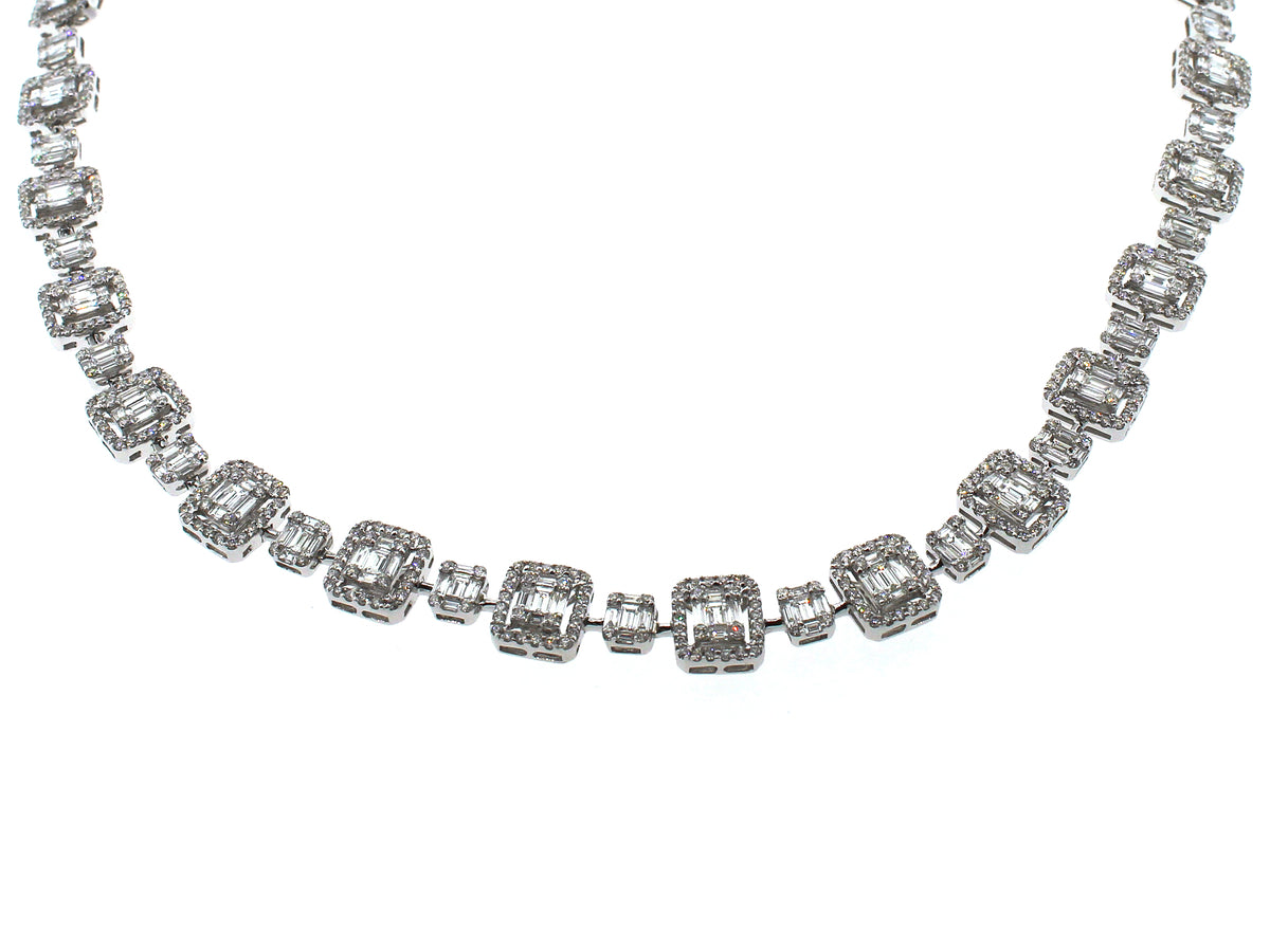 DIAMOND NECKLACE, 18KW (N)