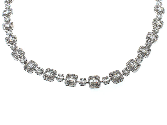 DIAMOND NECKLACE, 18KW (N)