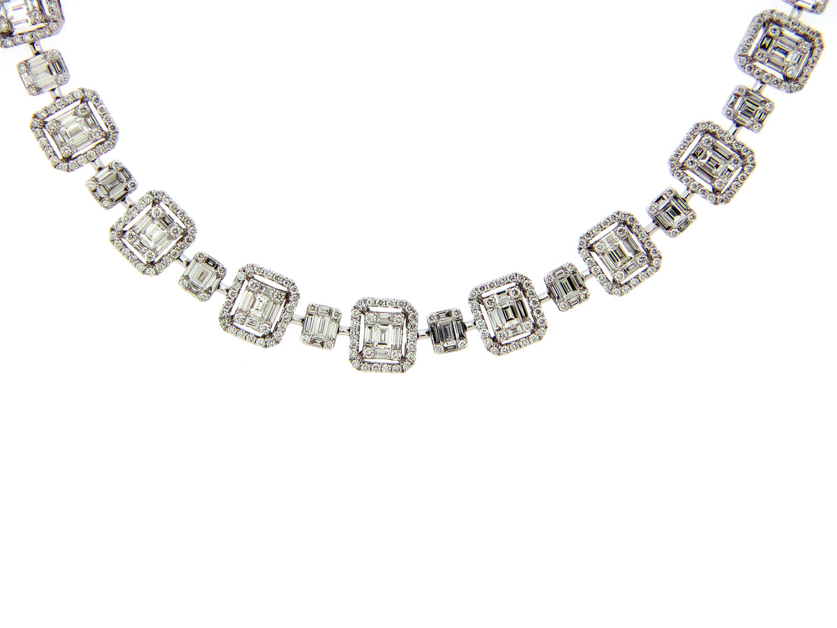 DIAMOND NECKLACE, 18KW (N)