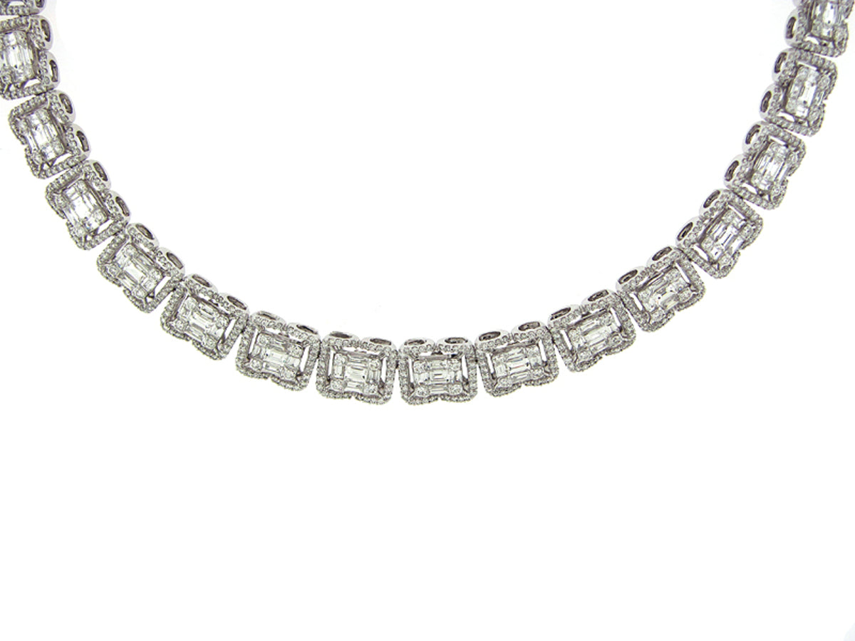 DIAMOND NECKLACE, 18KW (N)