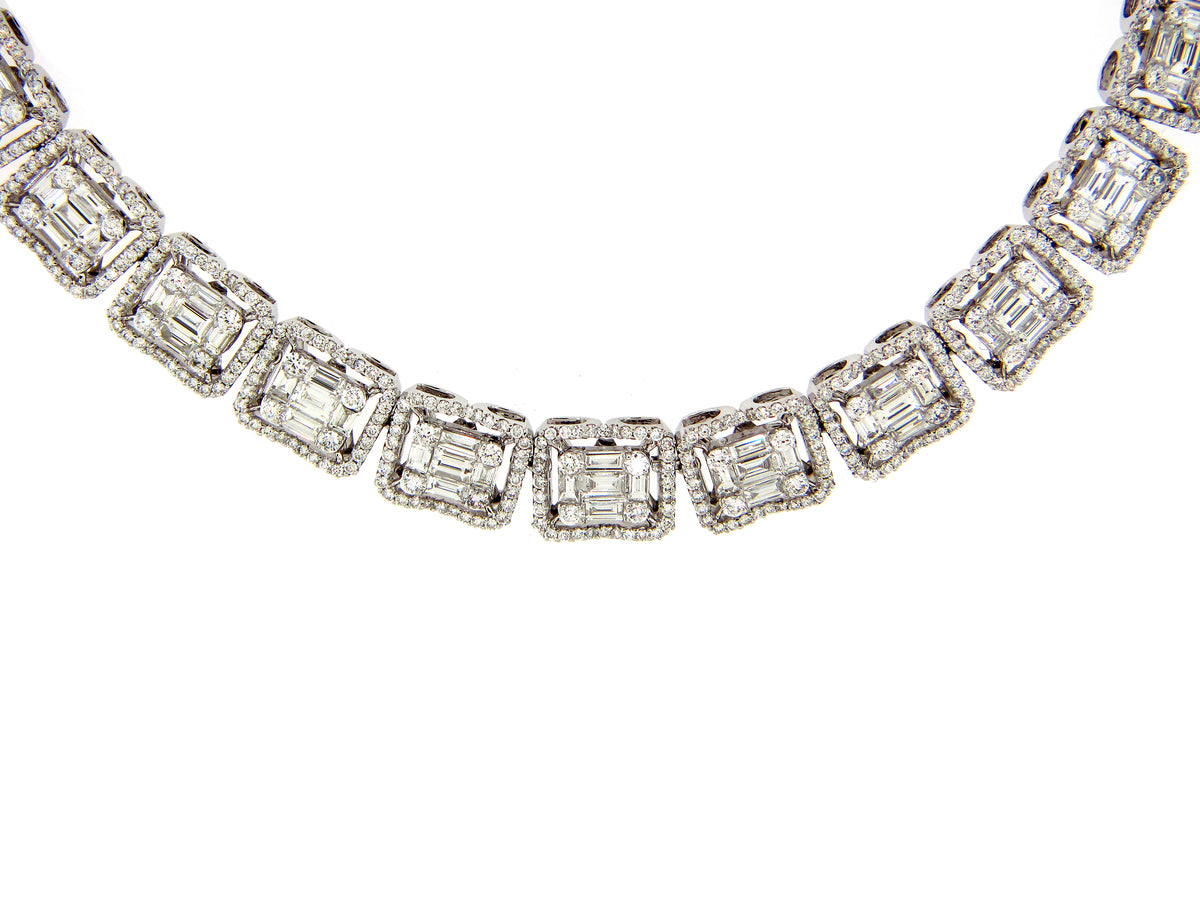 DIAMOND NECKLACE, 18KW (N)