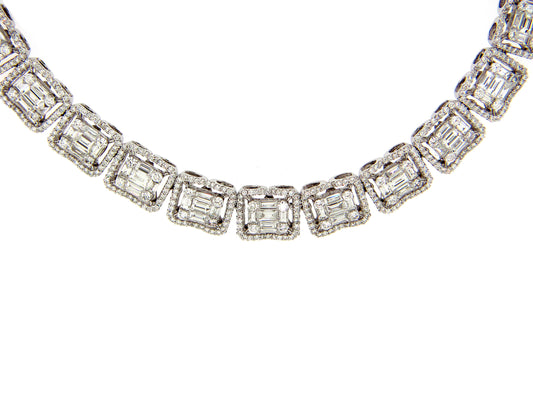 DIAMOND NECKLACE, 18KW (N)