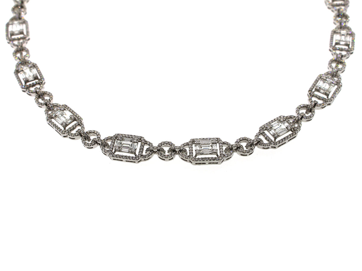 DIAMOND NECKLACE, 18KW (N)