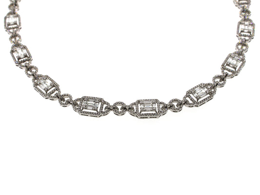 DIAMOND NECKLACE, 18KW (N)