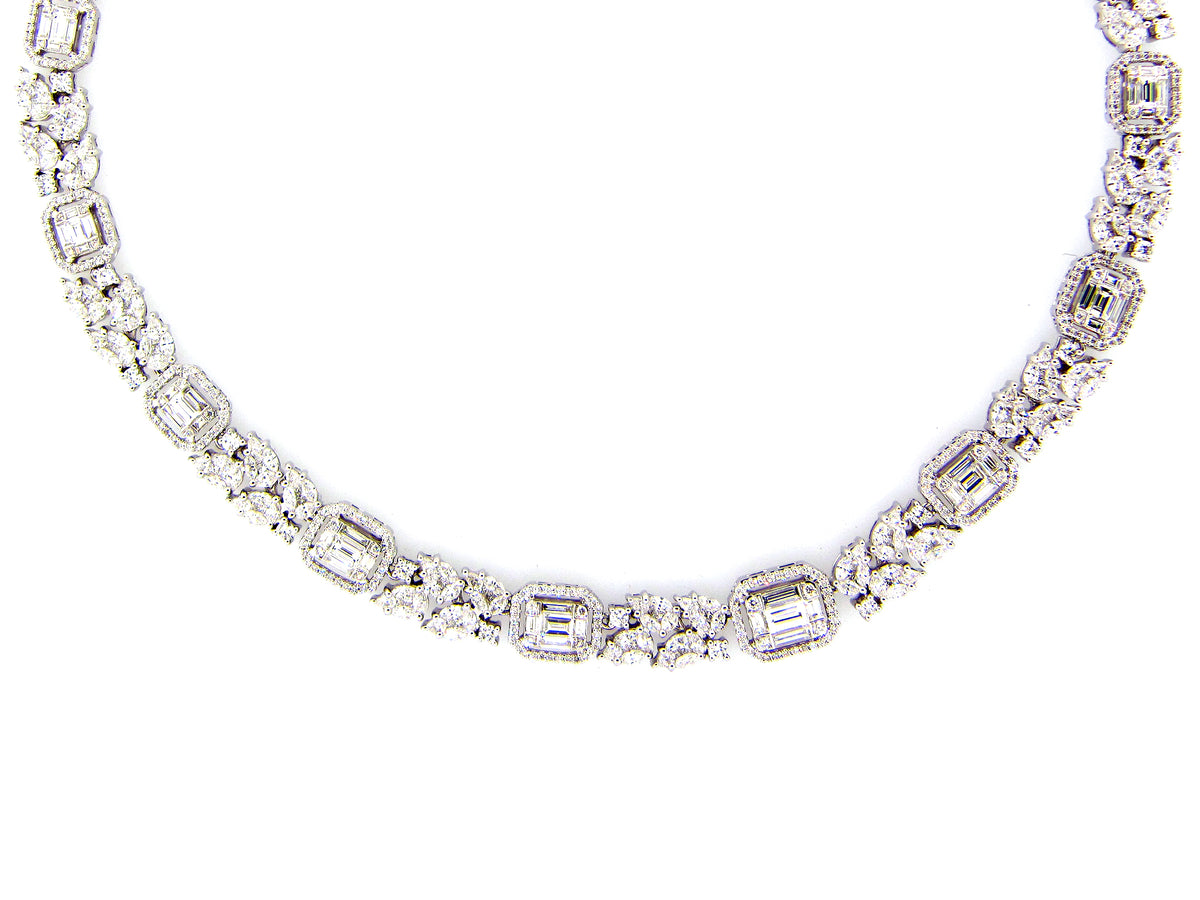 DIAMOND NECKLACE, 17"  (INCLUDES 1" EXTENSION) 18KW (N)