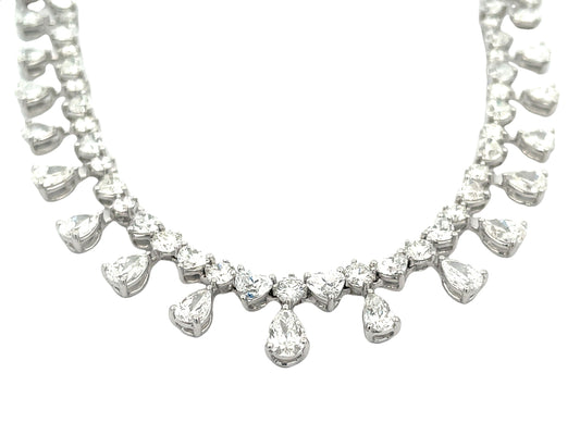 DIAMOND ARRAY PEAR SHAPE NECKLACE