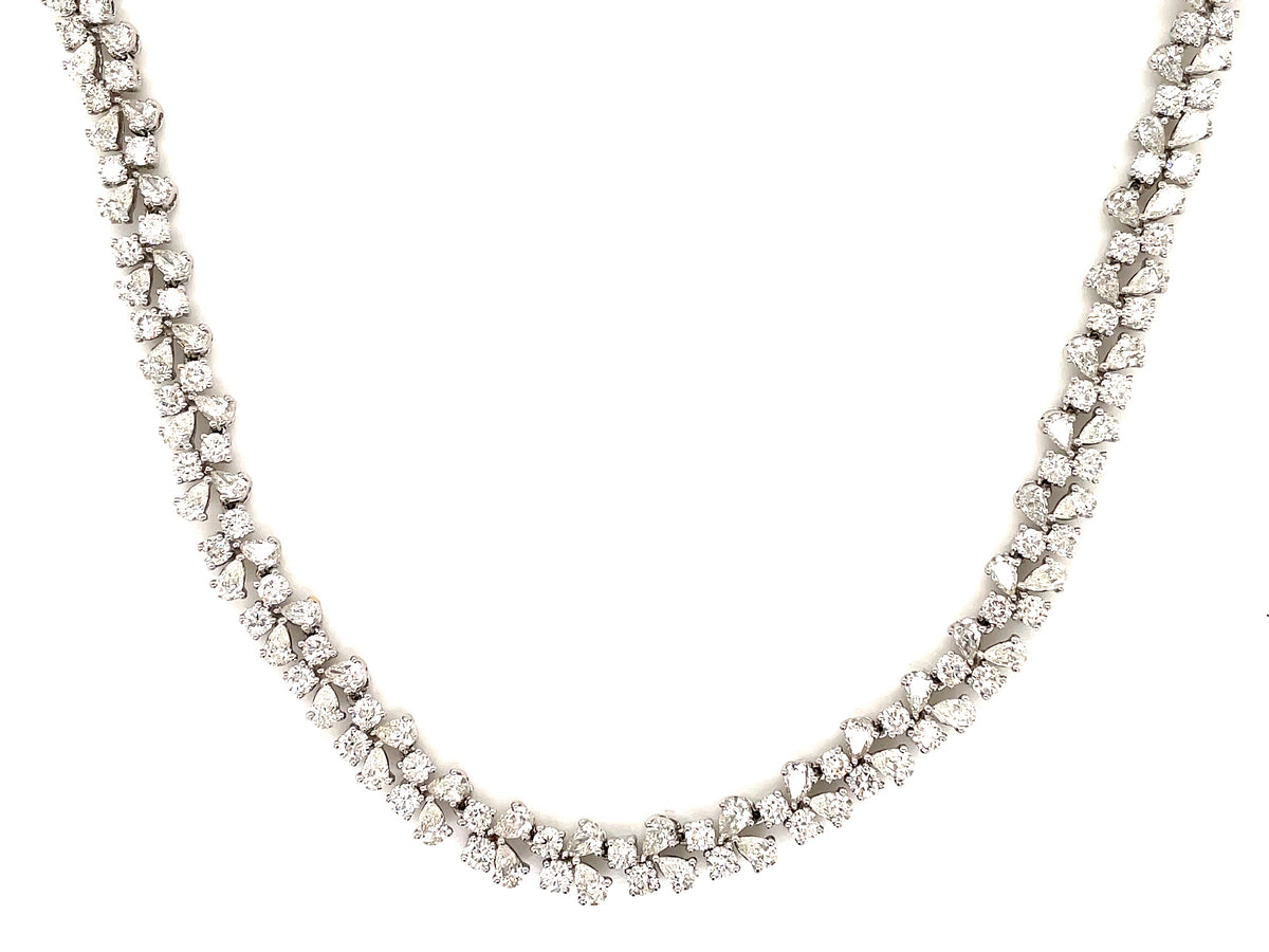 DIAMOND FLORETTE CHOKER NECKLACE, 16"