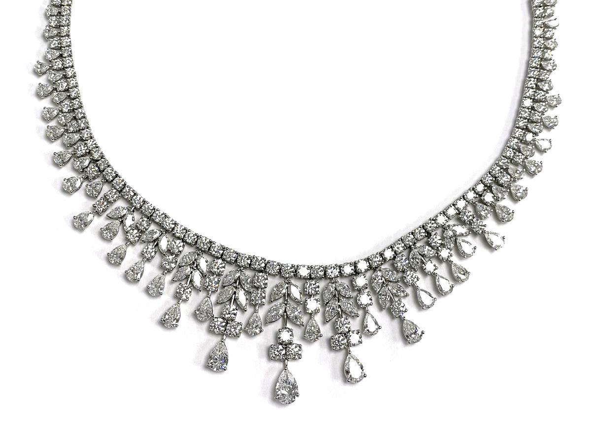 DIAMOND PRINCESS 16" INCH NECKLACE, 18KW (N) D=43.96