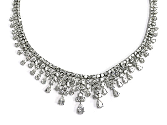DIAMOND PRINCESS 16" INCH NECKLACE, 18KW (N) D=43.96