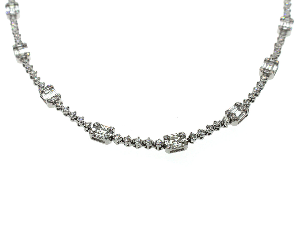 DIAMOND NECKLACE, 32" 18KW (N)