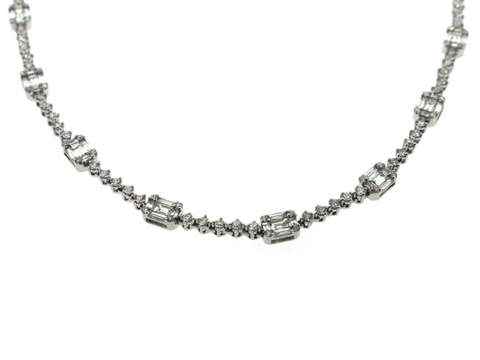 DIAMOND NECKLACE, 32" 18KW (N)