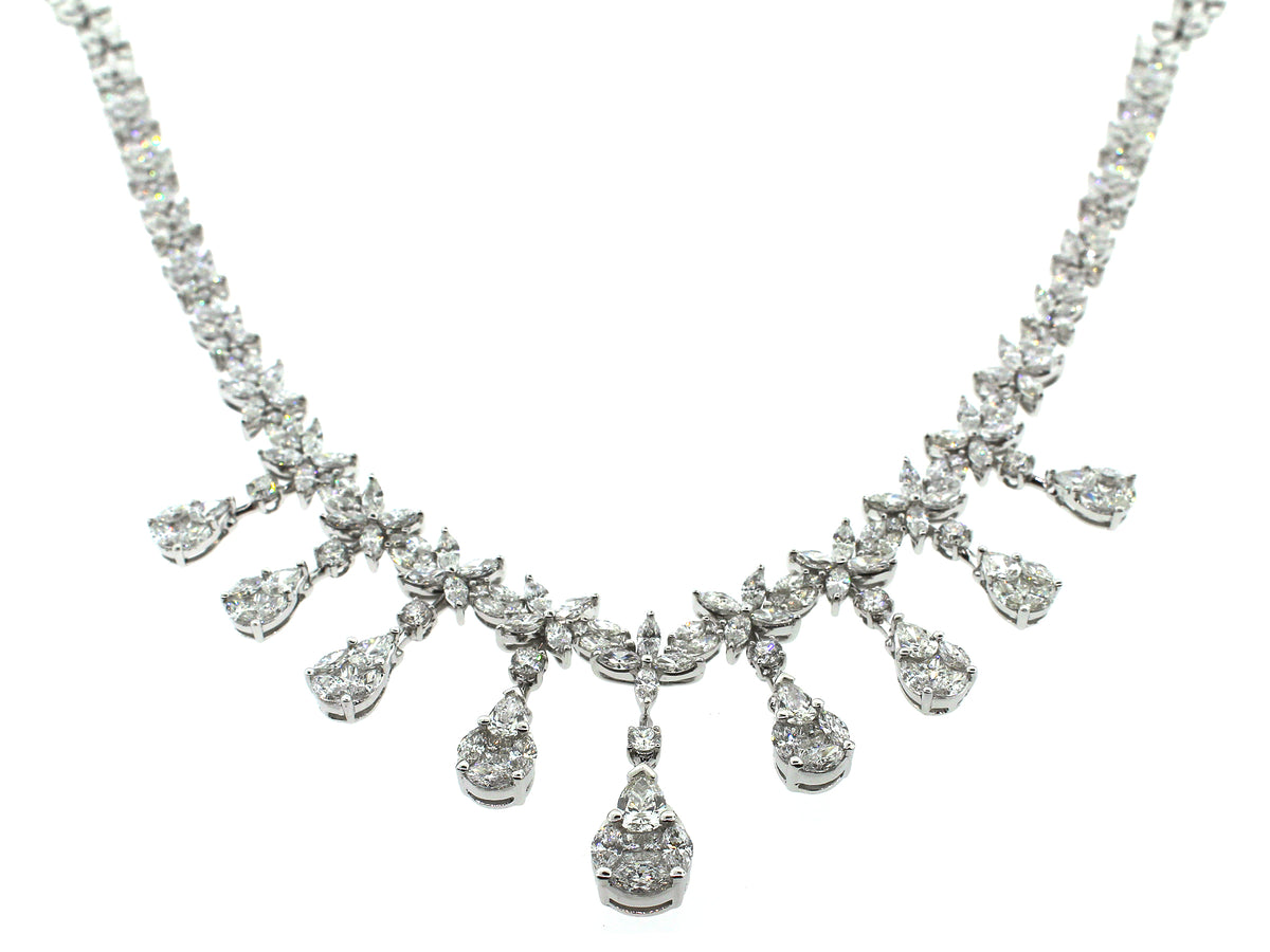 DIAMOND NECKLACE , 18KW (N)
