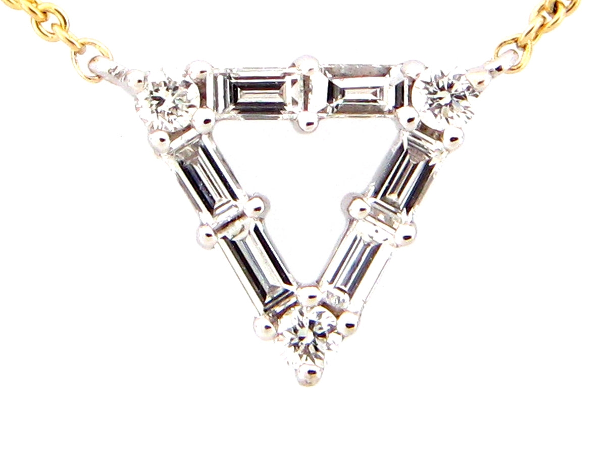 DIAMOND TRIANGLE PENDANT NECKLACE