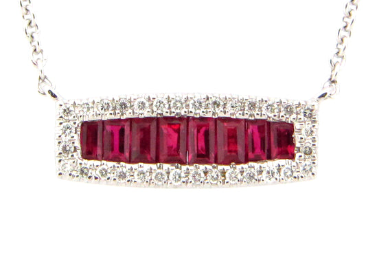 RUBY & DIAMOND PENDANT NECKLACE