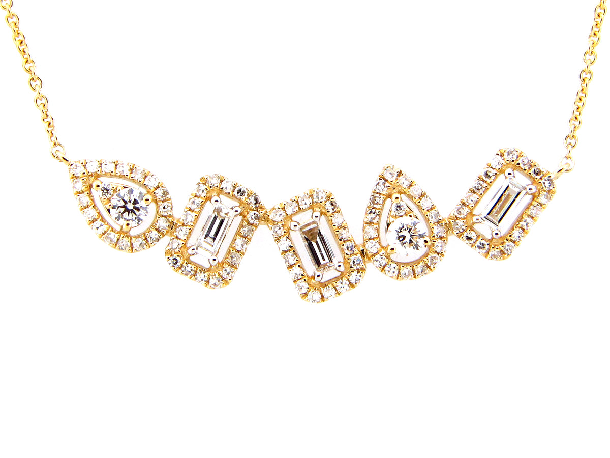 DIAMOND PIVOTING  PENDANT NECKLACE