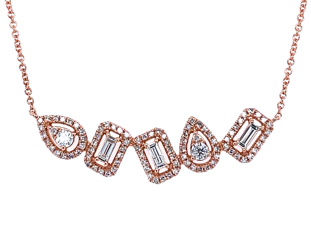 DIAMOND PIVOTING  PENDANT NECKLACE