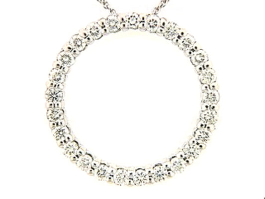 DIAMOND CIRCLE PENDANT, 24MM, 1.15CTS