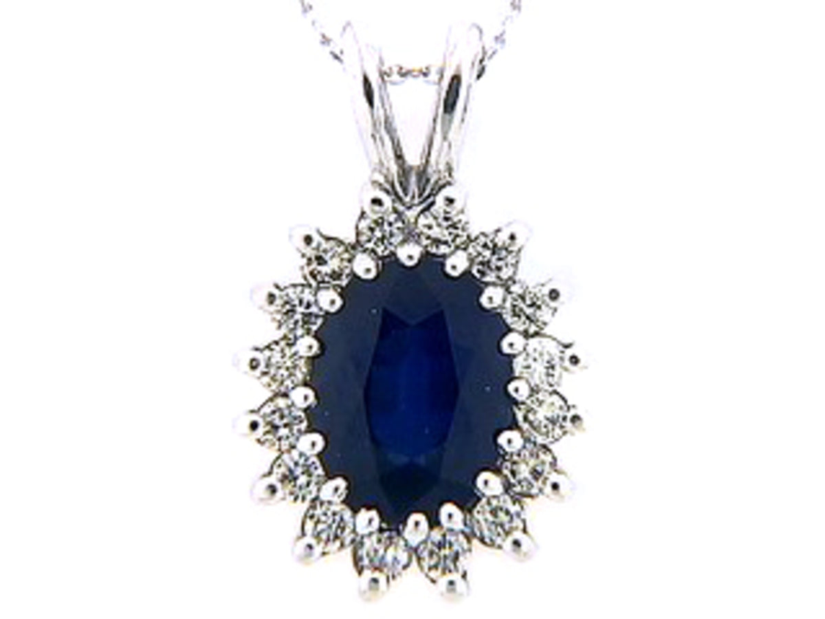 SAPPHIRE & DIAMOND PENDANT