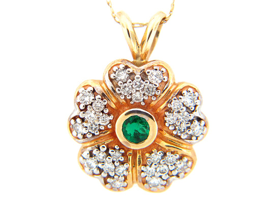 EMERALD & DIAMOND PENDANT