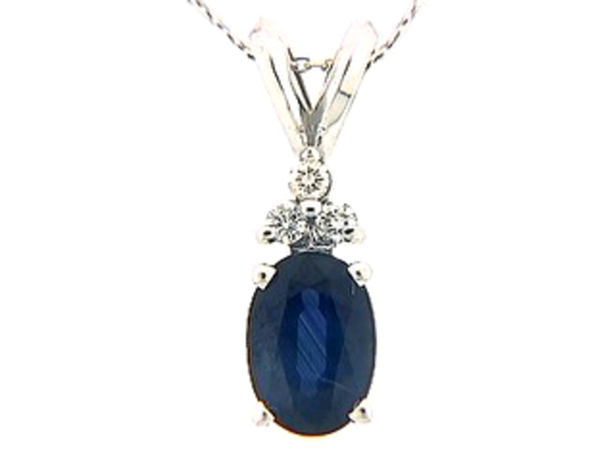 SAPPHIRE & DIAMOND PENDANT
