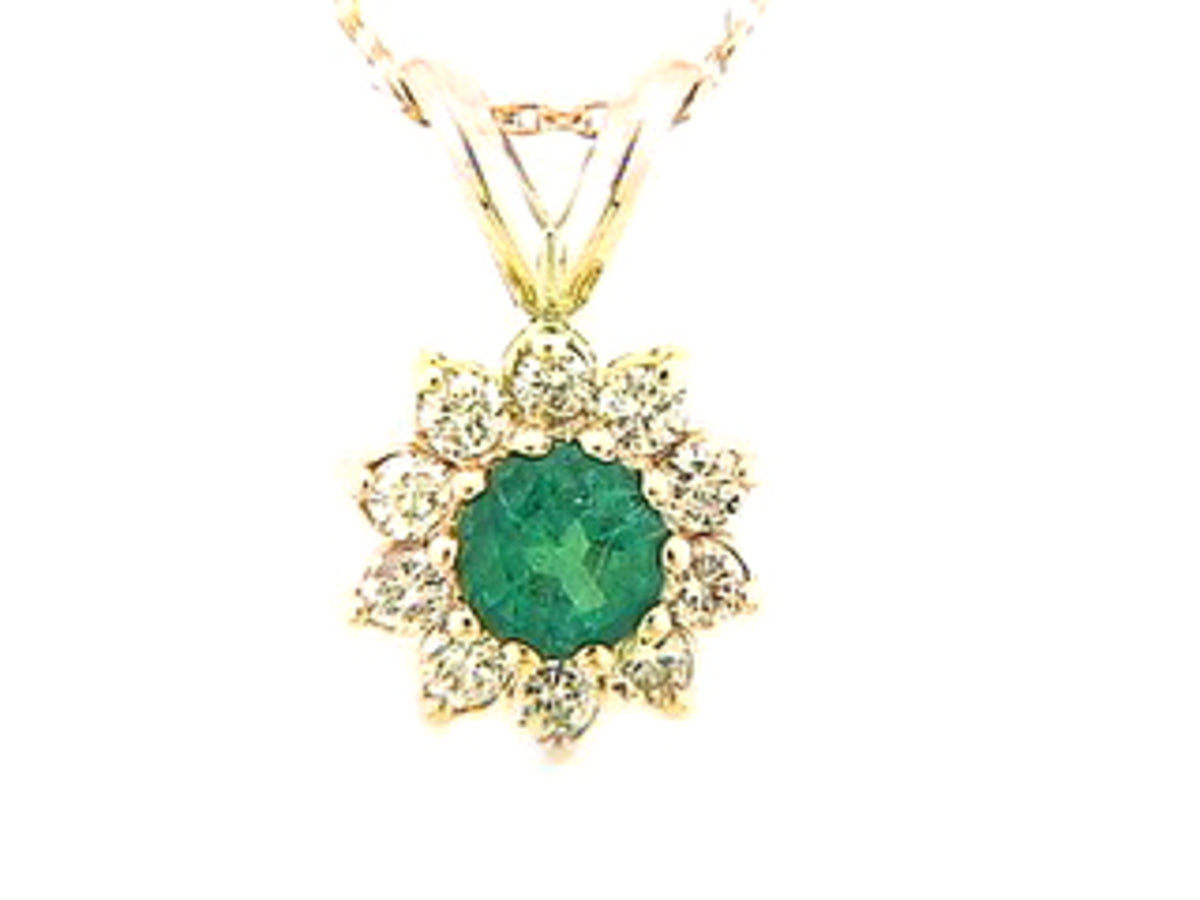 EMERALD & DIAMOND PENDANT