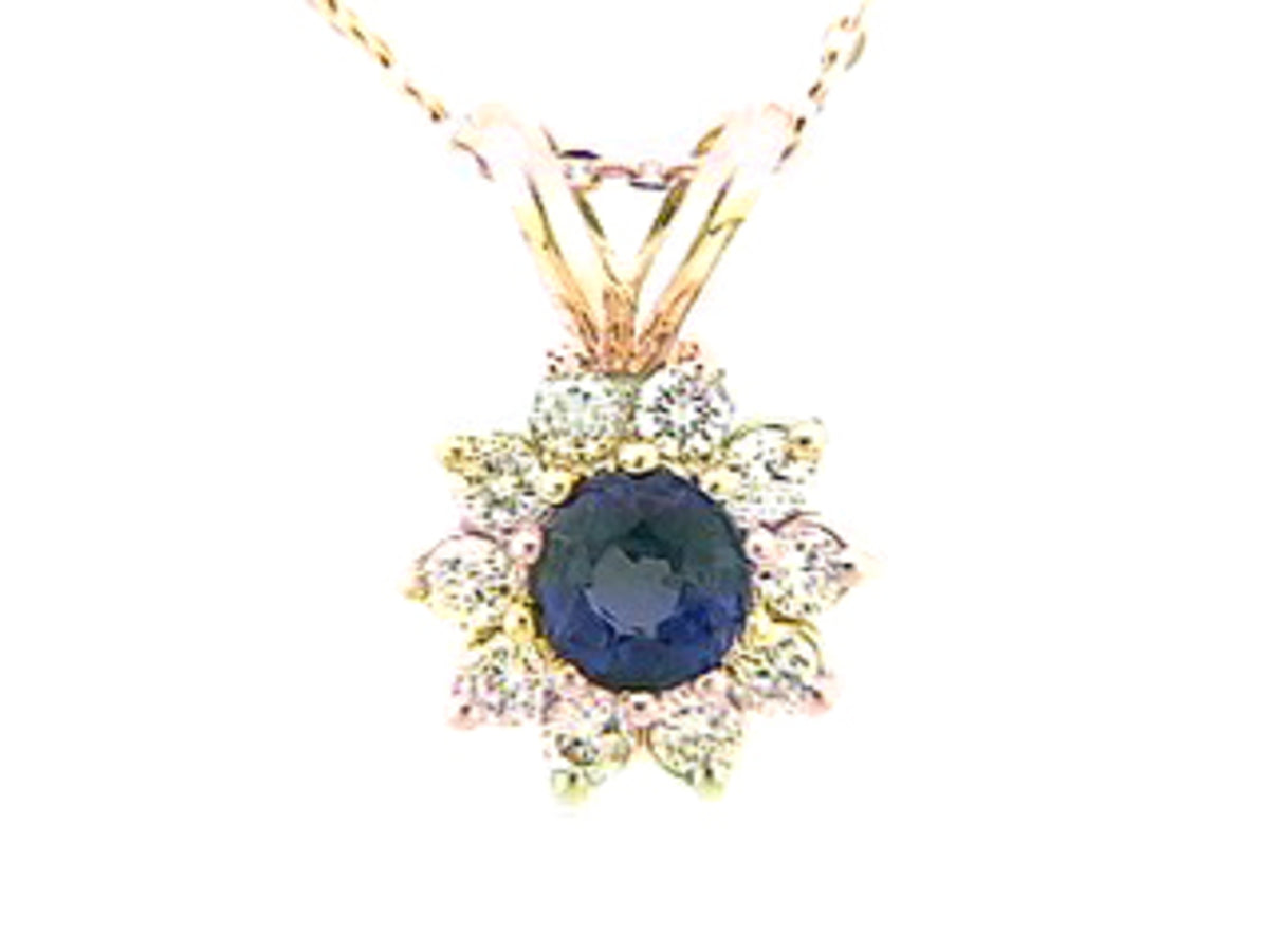SAPPHIRE & DIAMOND PENDANT