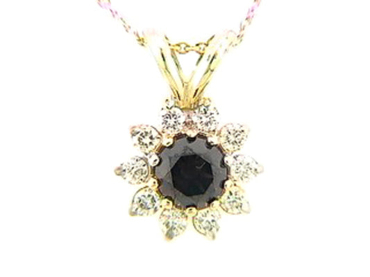 BROWN & WHITE DIAMOND PENDANT