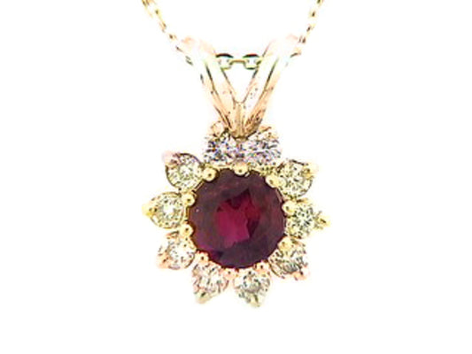 RUBY & DIAMOND PENDANT