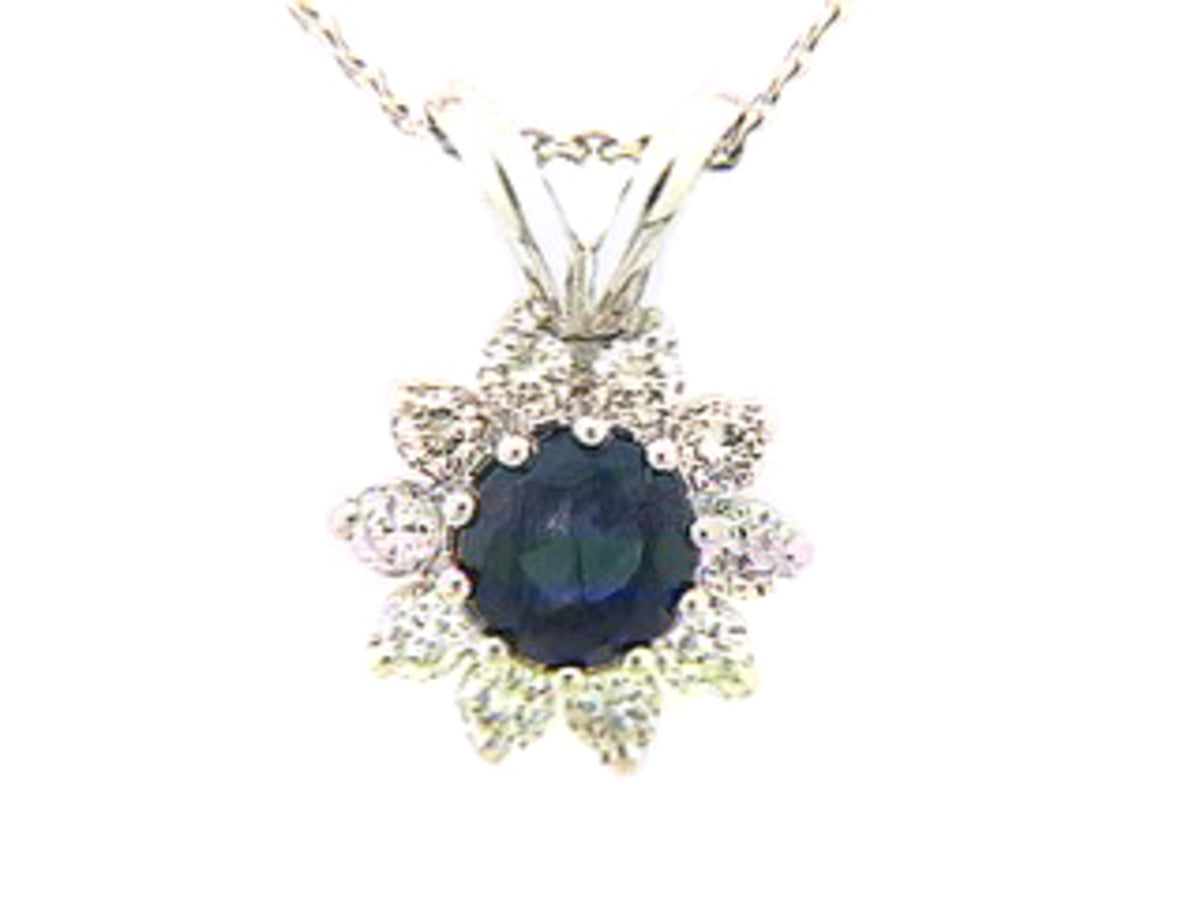 SAPPHIRE & DIAMOND PENDANT