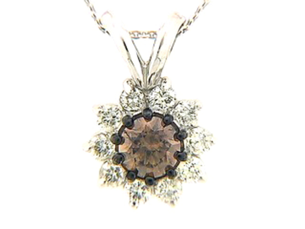 BROWN & WHITE DIAMOND PENDANT