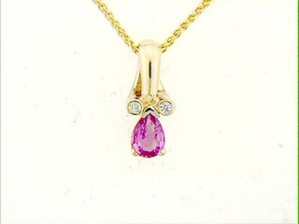 PINK SAPPHIRE & DIAMOND PENDANT