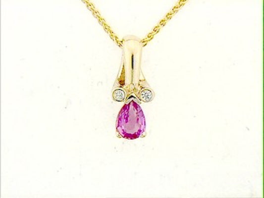 PINK SAPPHIRE & DIAMOND PENDANT