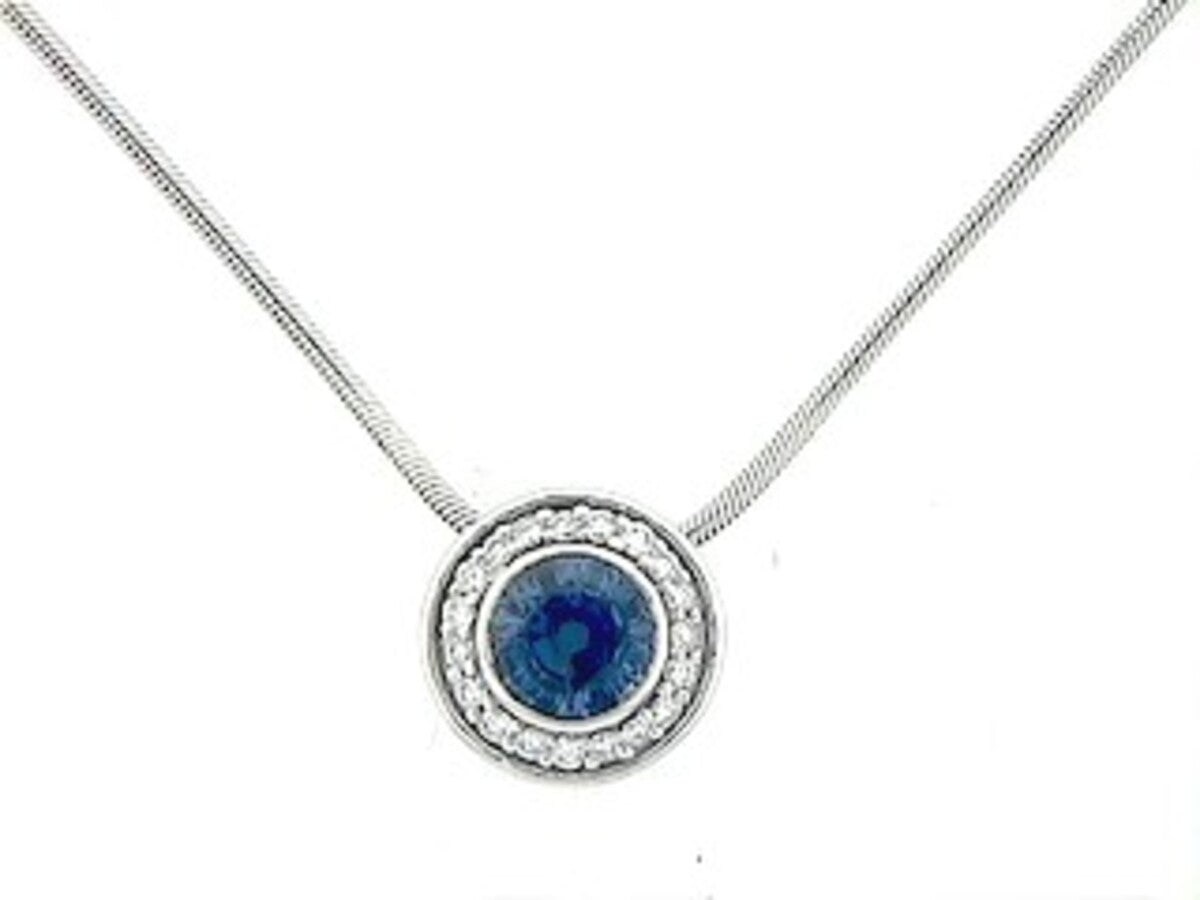 SAPPHIRE & DIAMOND PENDANT