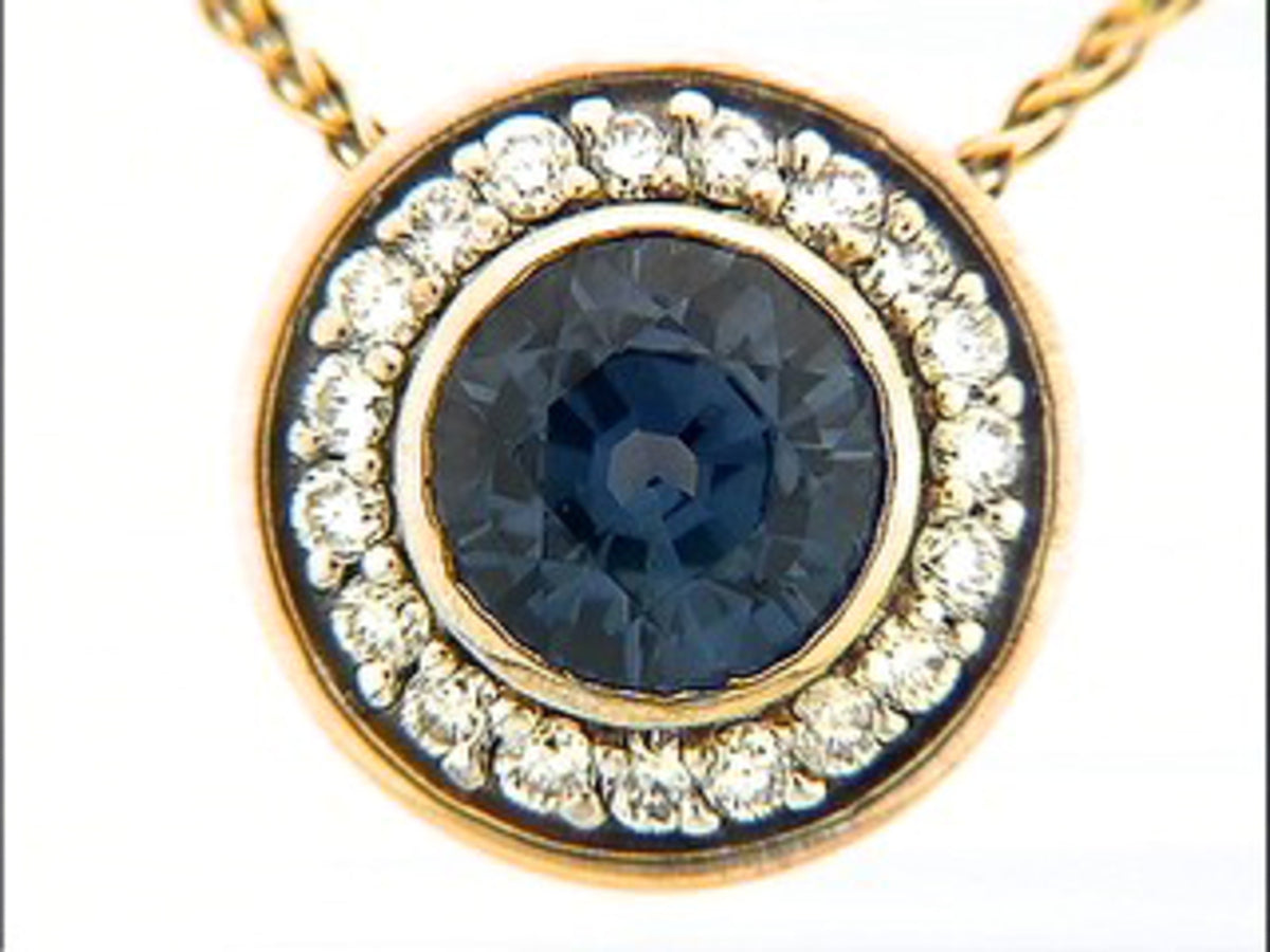 SAPPHIRE & DIAMOND PENDANT