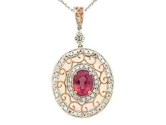 ORANGE SAPPHIRE & DIAMOND PENDANT, 18KZ (H/U), C=2.10