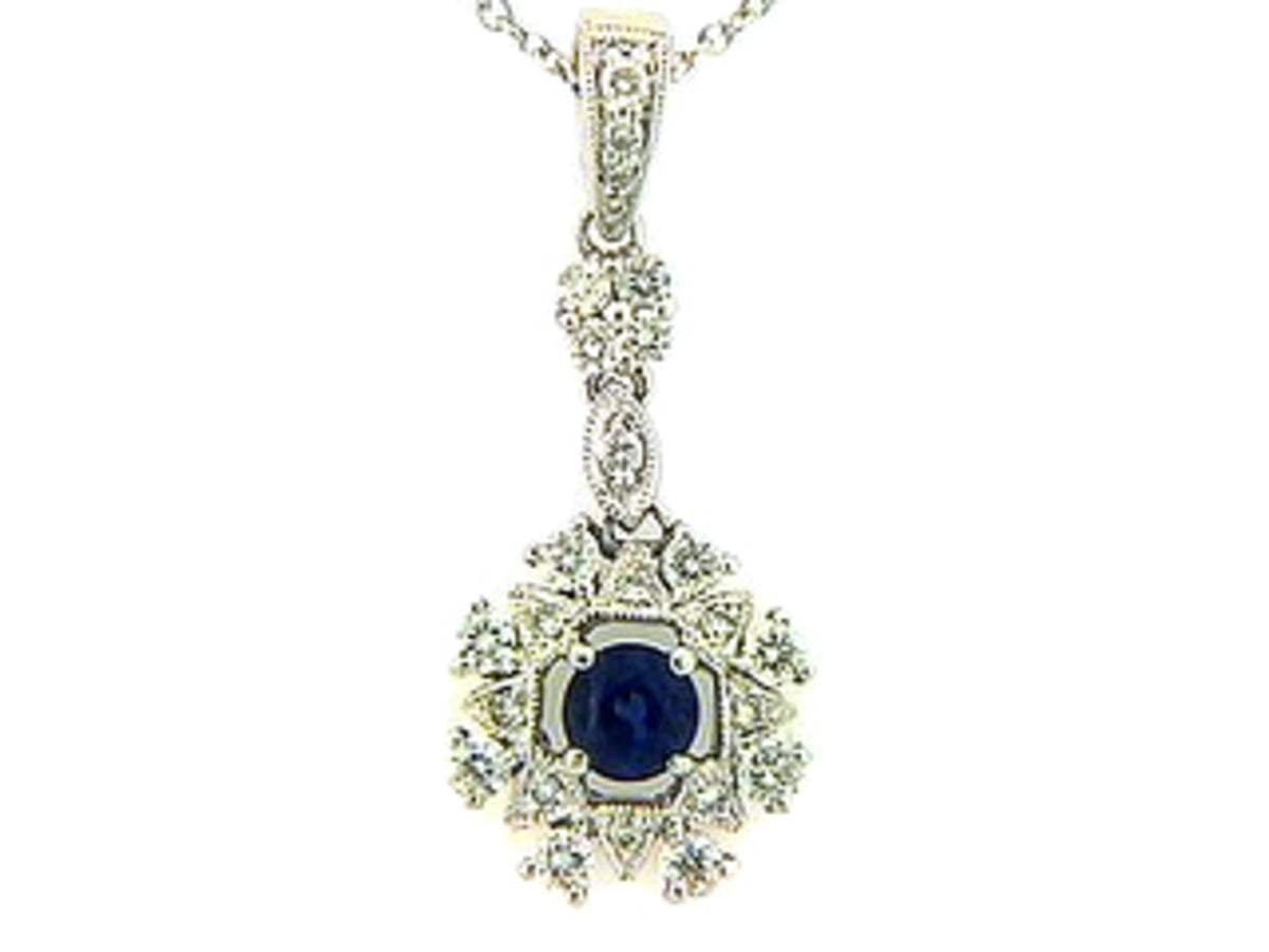 SAPPHIRE & DIAMOND PENDANT