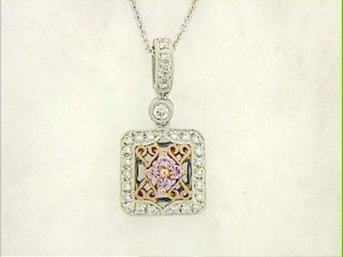 PINK SAPPHIRE & DIAMOND PENDANT
