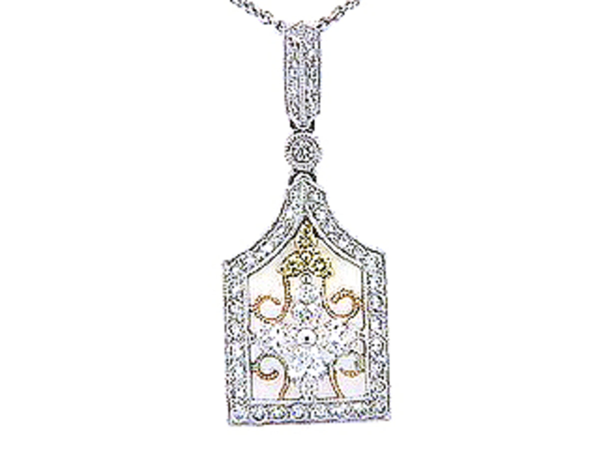 YELLOW DIAMOND & DIAMOND PENDANT, 18KT (N) SPECIAL