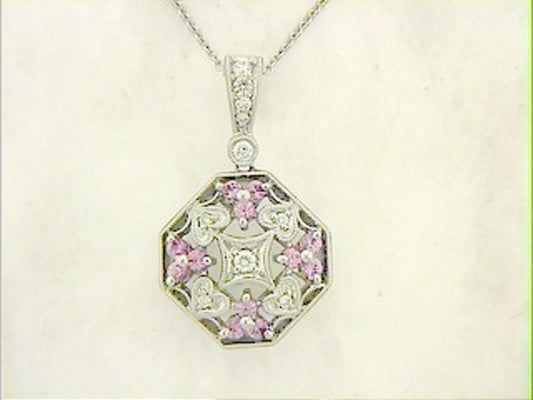PINK SAPPHIRE & DIAMOND PENDANT