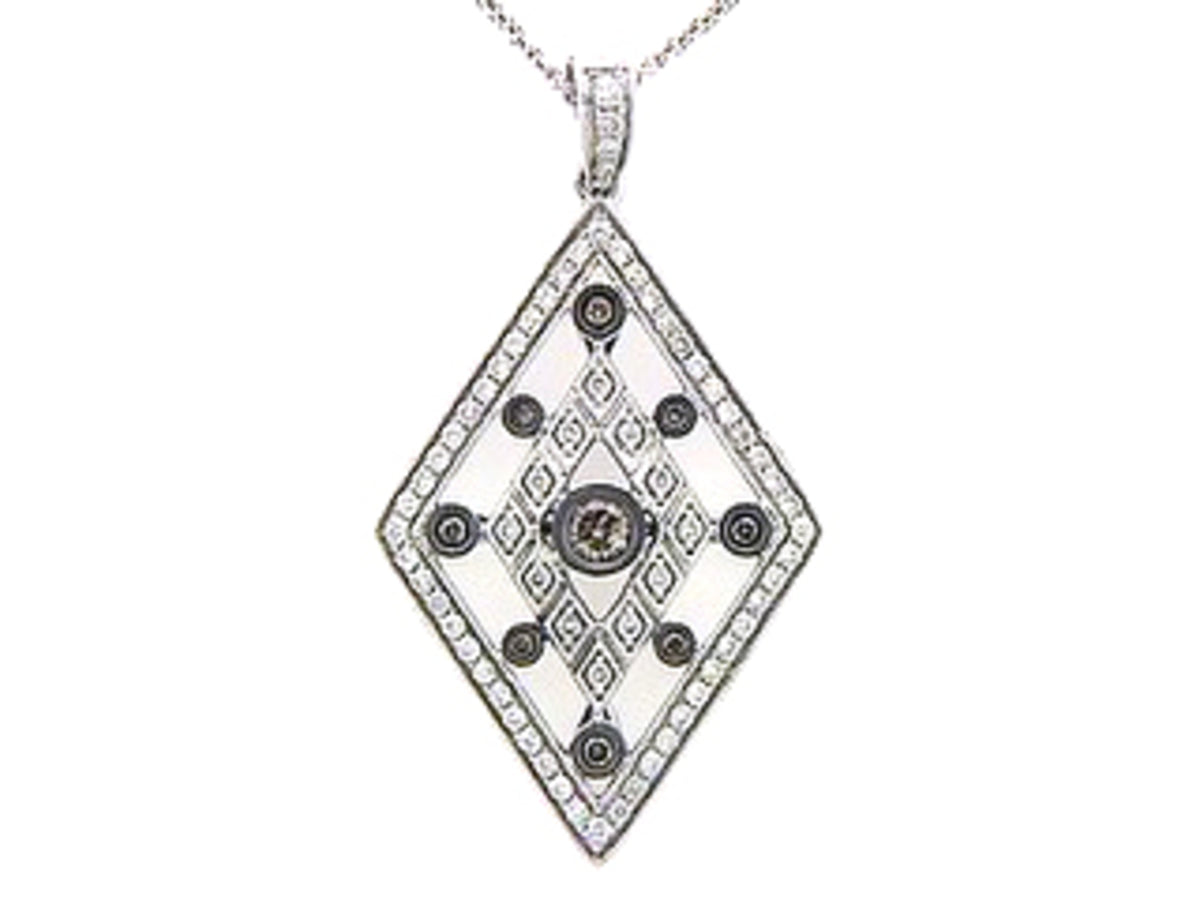 BROWN & WHITE DIAMOND PENDANT