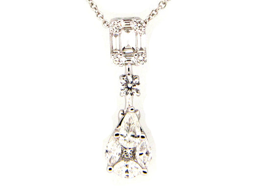 DIAMOND PENDANT, 18KW (N)