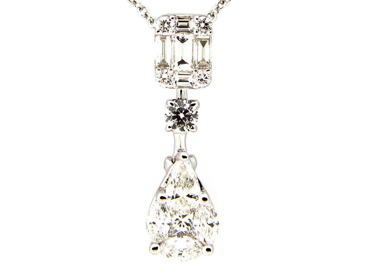 DIAMOND PENDANT, 18KW (N)