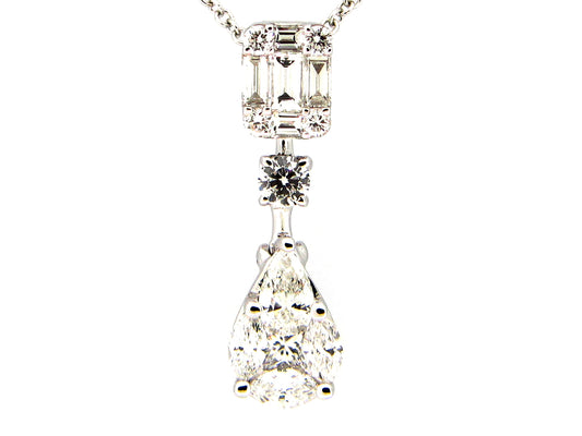 DIAMOND PENDANT, 18KW (N)